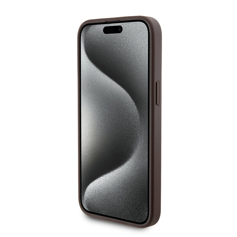 Husa iPhone 15 Pro Max Guess Hardcase Powerbank MagSafe, maro, GUBPM5P15X4GEMGW
