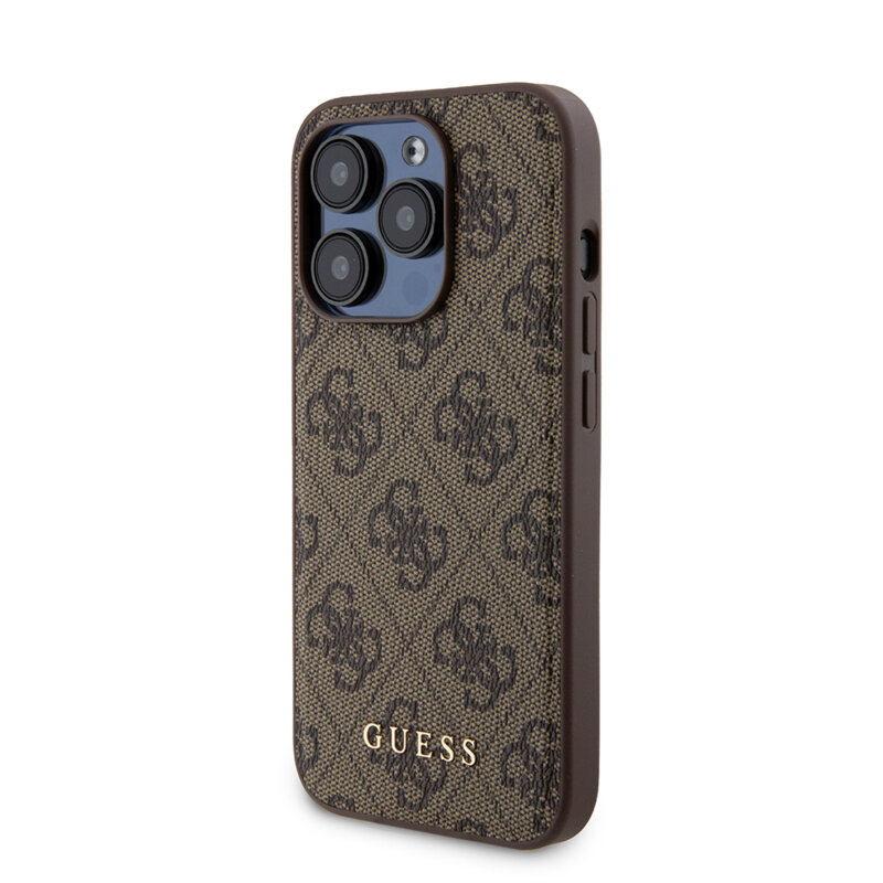 Husa iPhone 15 Pro Guess Hardcase Powerbank MagSafe, maro, GUBPM5P15L4GEMGW