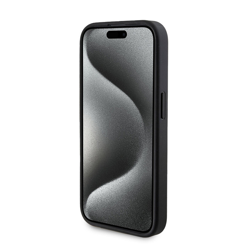 Husa iPhone 15 Pro Guess Hardcase Powerbank MagSafe, negru, GUBPM5P15L4GEMGK