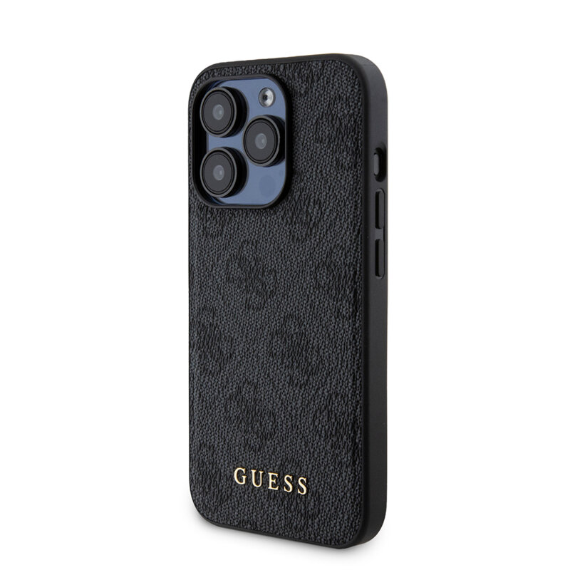 Husa iPhone 15 Pro Guess Hardcase Powerbank MagSafe, negru, GUBPM5P15L4GEMGK