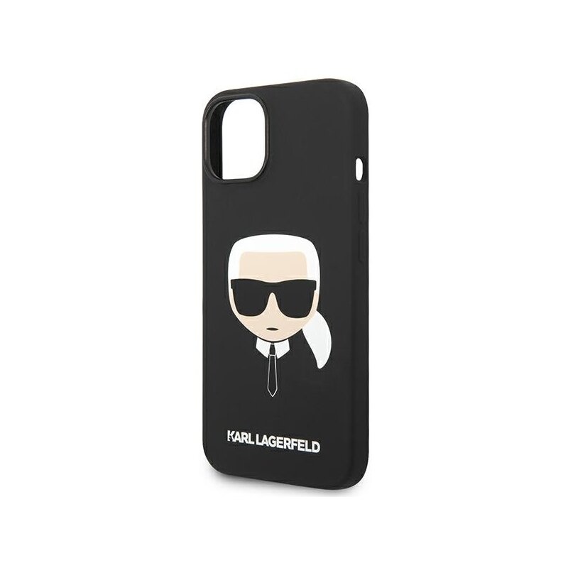 Husa Karl Lagerfeld iPhone 14 Plus Silicone MagSafe, Karl`s Head, negru, KLHMP14MSLKHBK