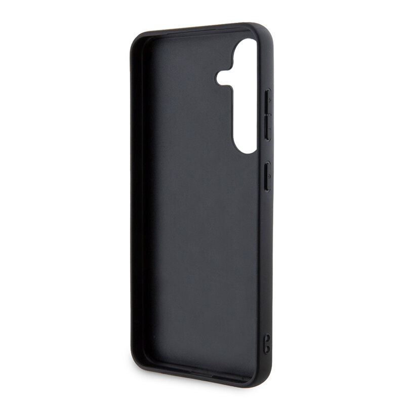 Husa originala Samsung Galaxy S24 Karl Lagerfeld Saffiano, Karl&Choupette Metal Pin, negru, KLHCS24SPSAKCMPK