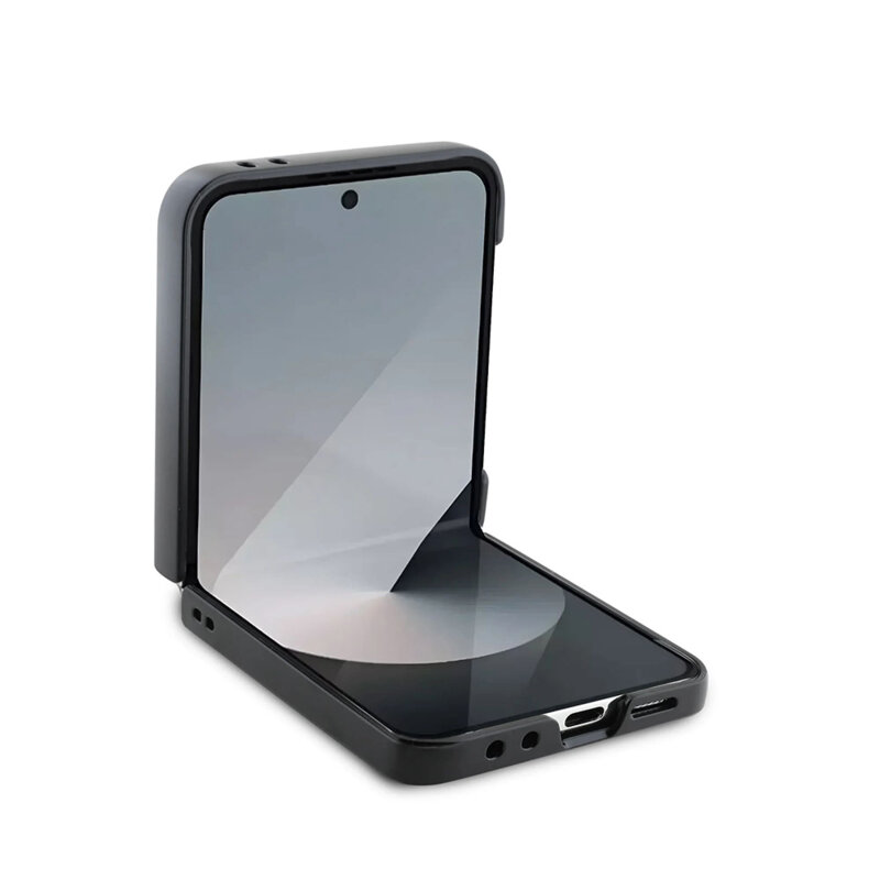 Husa Guess Glitter Script Samsung Galaxy Z Flip6 cu sclipici, auriu, GUHCZF6HGGSHD