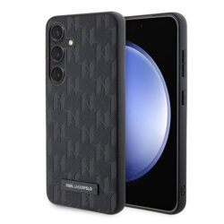 Husa originala Samsung Galaxy S24 Karl Lagerfeld Saffiano, Mono Metal Logo, negru, KLHCS24SSAKLHPK