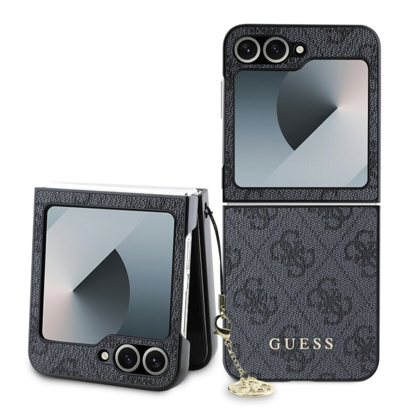 Husa originala Guess Samsung Galaxy Z Flip6 Hardcase 4G Charm, negru, GUHCZF6GF4GGR