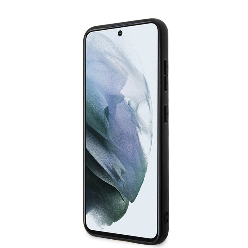 Husa originala Samsung Galaxy S23 Plus Karl Lagerfeld Saffiano, Karl&Choupette Metal Pin, negru, KLHCS23MSANKCPK