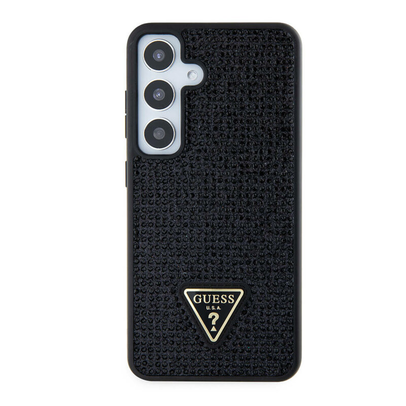 Husa originala Guess Samsung Galaxy S24 Plus Rhinestone Triangle, negru, GUHCS24MHDGPPK