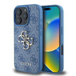 Husa originala Guess iPhone 16 Pro Max Hardcase 4G Big Logo, albastru, GUHCP16X4GMGBL