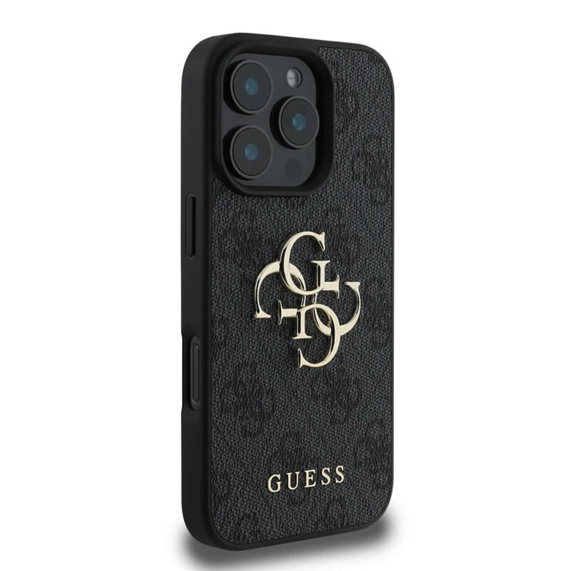 Husa originala Guess iPhone 16 Pro Max Hardcase 4G Big Logo, negru, GUHCP16X4GMGGR