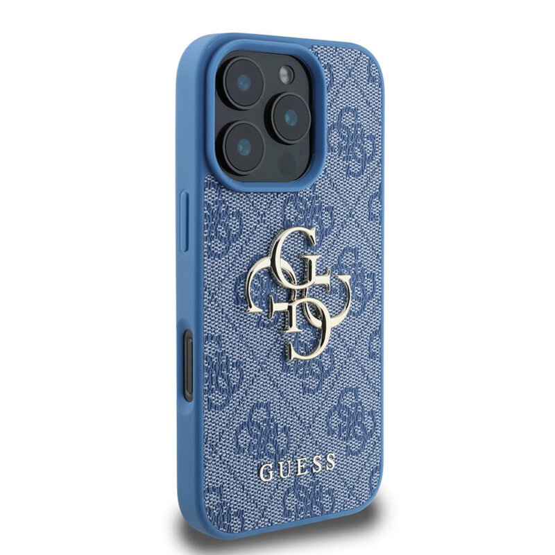 Husa originala Guess iPhone 16 Pro Hardcase 4G Big Logo, albastru, GUHCP16L4GMGBL