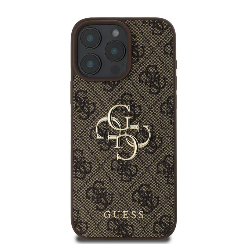 Husa originala Guess iPhone 16 Pro Hardcase 4G Big Logo, maro, GUHCP16L4GMGBR