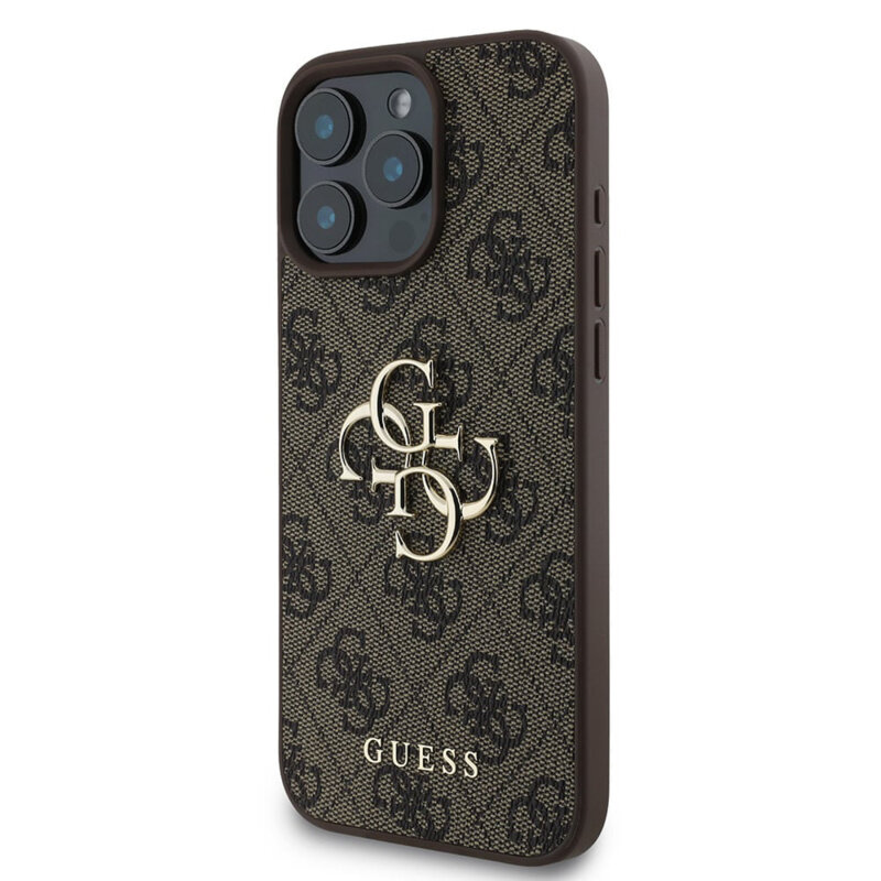 Husa originala Guess iPhone 16 Pro Hardcase 4G Big Logo, maro, GUHCP16L4GMGBR