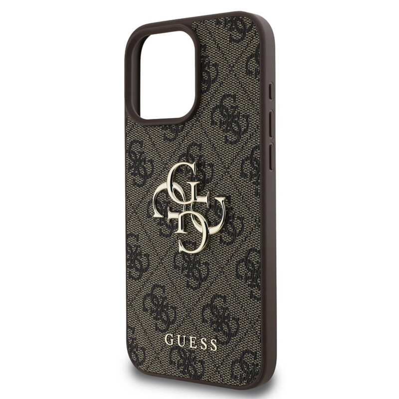 Husa originala Guess iPhone 16 Pro Hardcase 4G Big Logo, maro, GUHCP16L4GMGBR