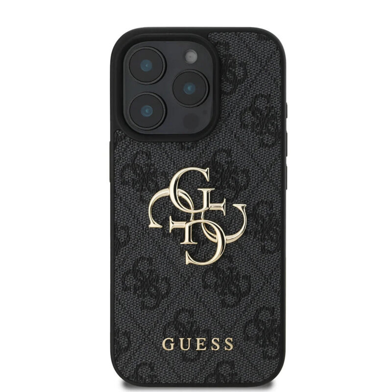 Husa originala Guess iPhone 16 Pro Hardcase 4G Big Logo, negru, GUHCP16L4GMGGR