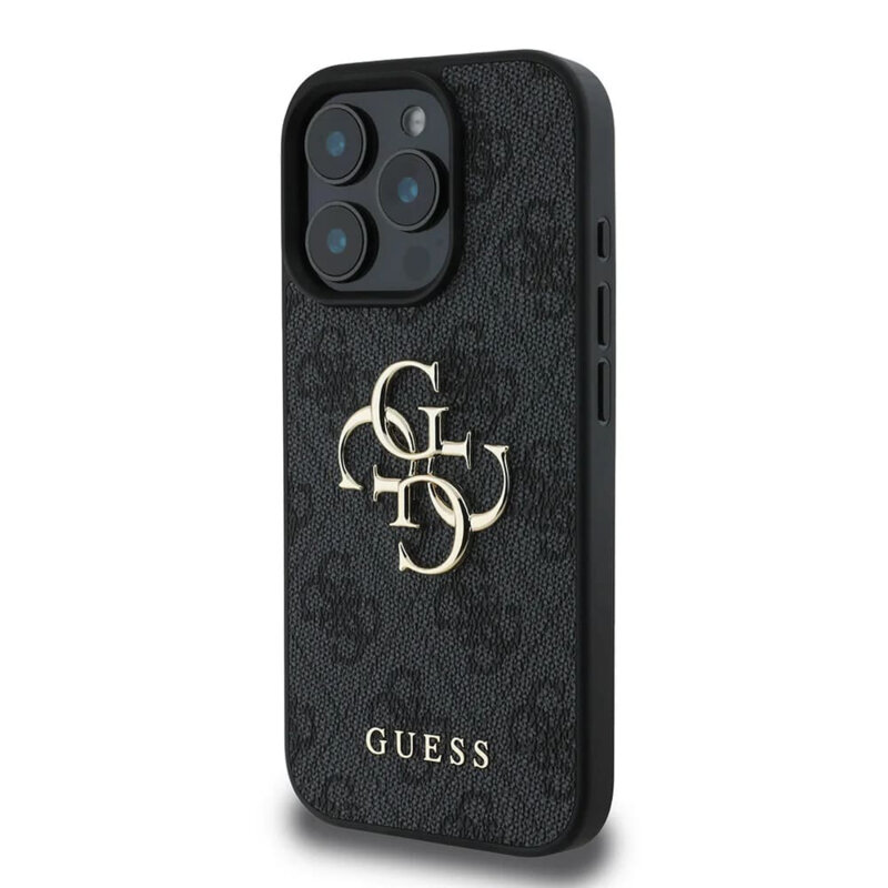 Husa originala Guess iPhone 16 Pro Hardcase 4G Big Logo, negru, GUHCP16L4GMGGR
