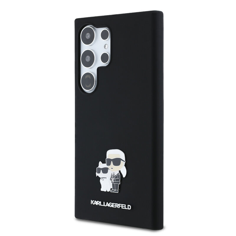 Husa Karl Lagerfeld Samsung Galaxy S24 Ultra Silicone, Karl&Choupette, negru, KLHCS24LSMHKCNPK