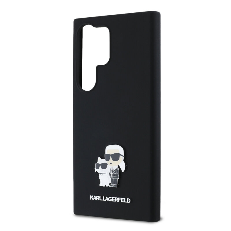 Husa Karl Lagerfeld Samsung Galaxy S24 Ultra Silicone, Karl&Choupette, negru, KLHCS24LSMHKCNPK