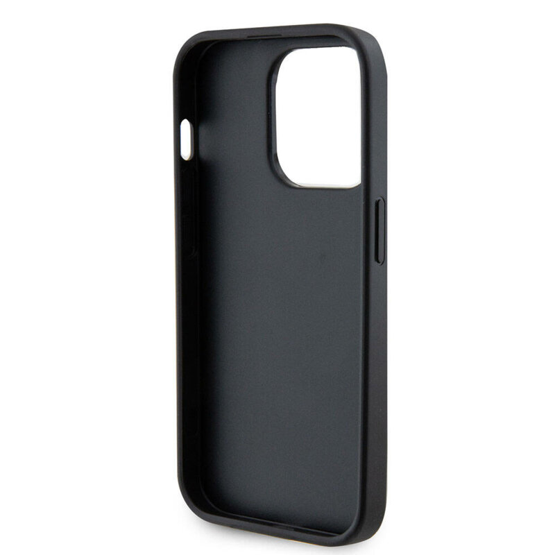 Husa originala Guess iPhone 15 Pro Strass Metal Logo, negru, GUHCP15LPS4DGPK