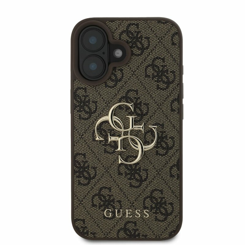 Husa originala Guess iPhone 16 Plus Hardcase 4G Big Logo, maro, GUHCP16M4GMGBR