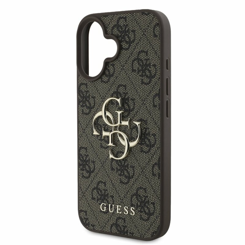 Husa originala Guess iPhone 16 Plus Hardcase 4G Big Logo, maro, GUHCP16M4GMGBR
