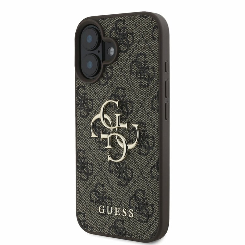 Husa originala Guess iPhone 16 Hardcase 4G Big Logo, maro, GUHCP16S4GMGBR