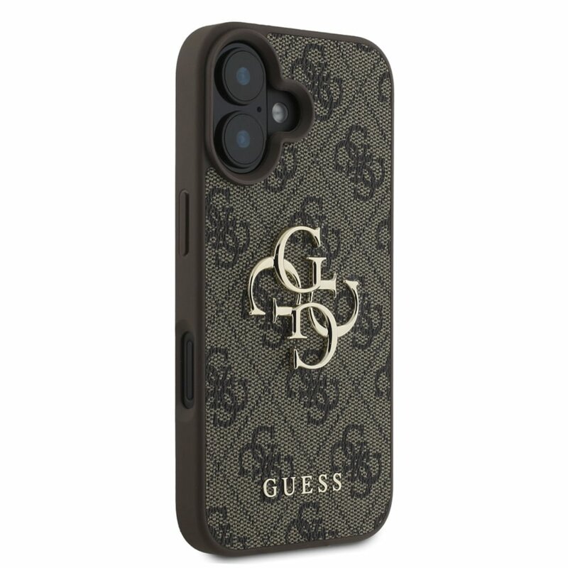 Husa originala Guess iPhone 16 Hardcase 4G Big Logo, maro, GUHCP16S4GMGBR