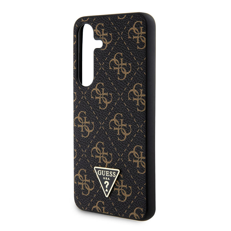 Husa originala Guess Samsung Galaxy S24 Hardcase 4G Triangle Metal Logo, negru, GUHCS24SPG4GPK