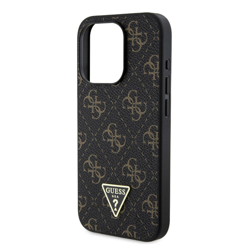Husa originala Guess iPhone 16 Pro Hardcase 4G Triangle Metal Logo, negru, GUHCP16LPG4GPK