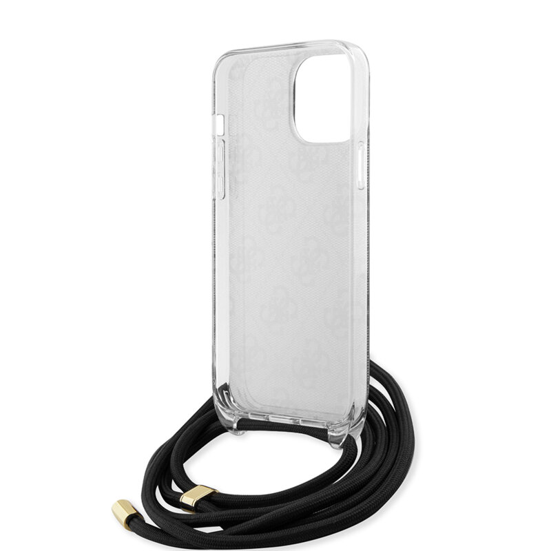Husa Guess Crossbody Cord 4G Print iPhone 15 Pro Max, negru, GUHCP15XHC4SEK