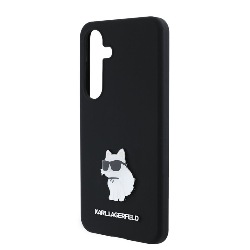 Husa Karl Lagerfeld Samsung Galaxy S24 Silicone, Choupette, negru, KLHCS24SSMHCNPK