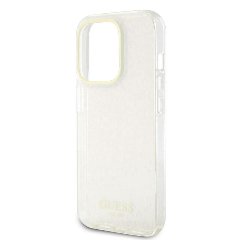 Husa Guess Hardcase IML Faceted Mirror Disco Iridescent iPhone 15 Pro, roz, GUHCP15LHDECMP