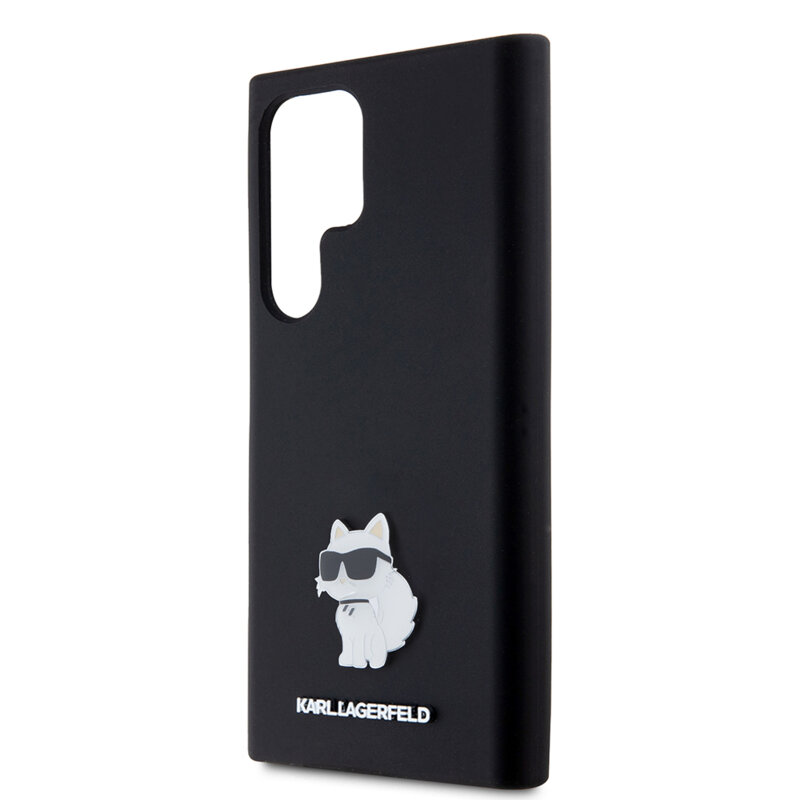 Husa Karl Lagerfeld Samsung Galaxy S23 Ultra Silicone, Choupette, negru, KLHCS23LSMHCNPK