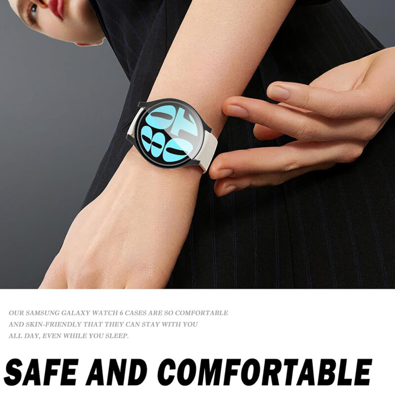 [Pachet 360°] Husa + folie Samsung Galaxy Watch6 44mm Techsuit Defense, transparenta