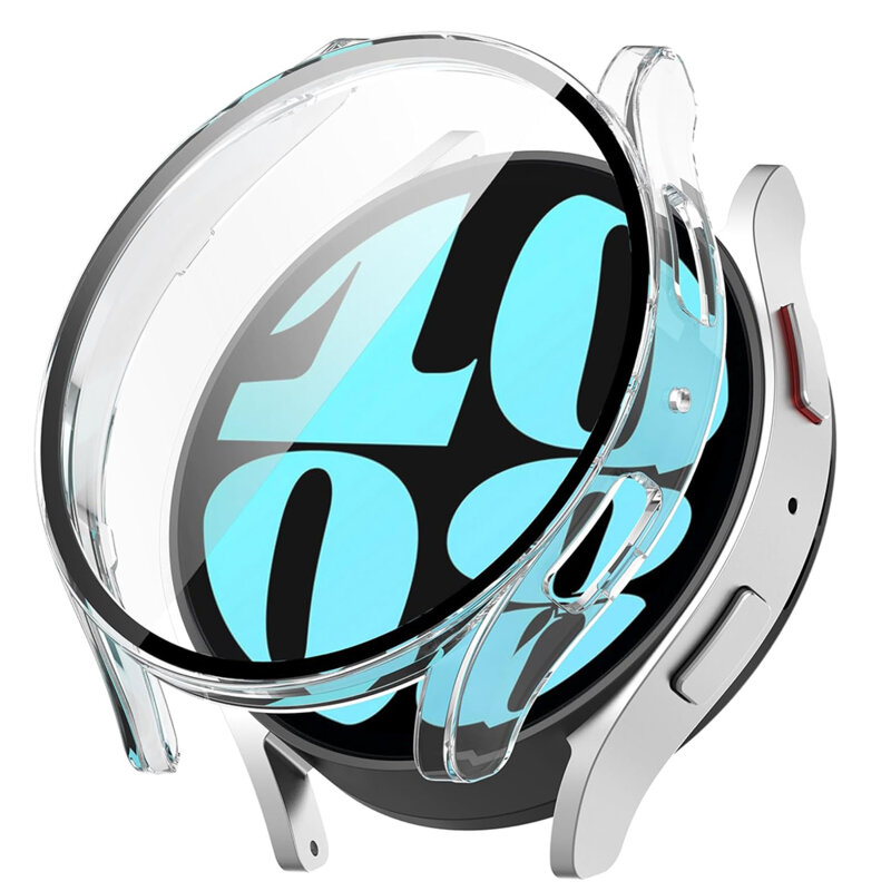 [Pachet 360°] Husa + folie Samsung Galaxy Watch6 40mm Techsuit Defense, transparenta