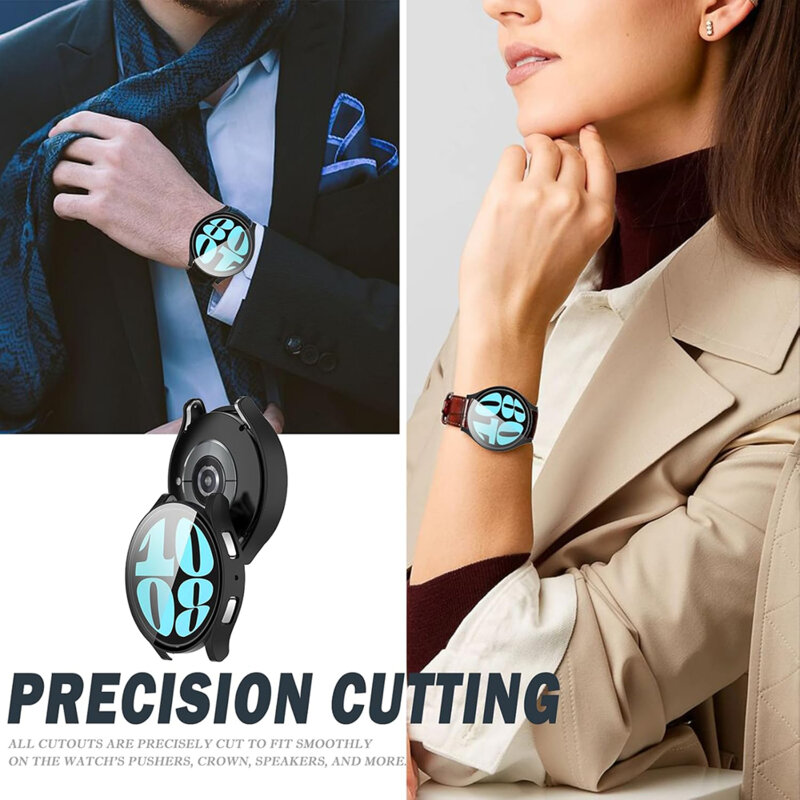 [Pachet 360°] Husa + folie Samsung Galaxy Watch6 40mm Techsuit Defense, transparenta