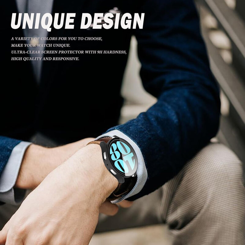 [Pachet 360°] Husa + folie Samsung Galaxy Watch6 40mm Techsuit Defense, transparenta