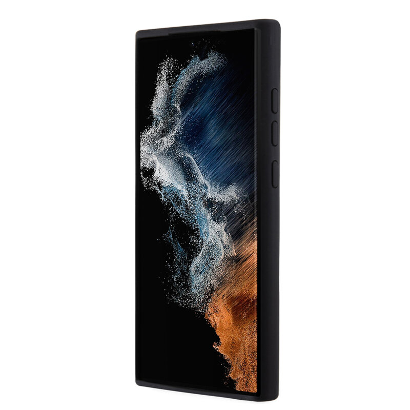 Husa Karl Lagerfeld Samsung Galaxy S23 Ultra Silicone, Ikonik Metal Pin, negru, KLHCS23LSMHKNPK