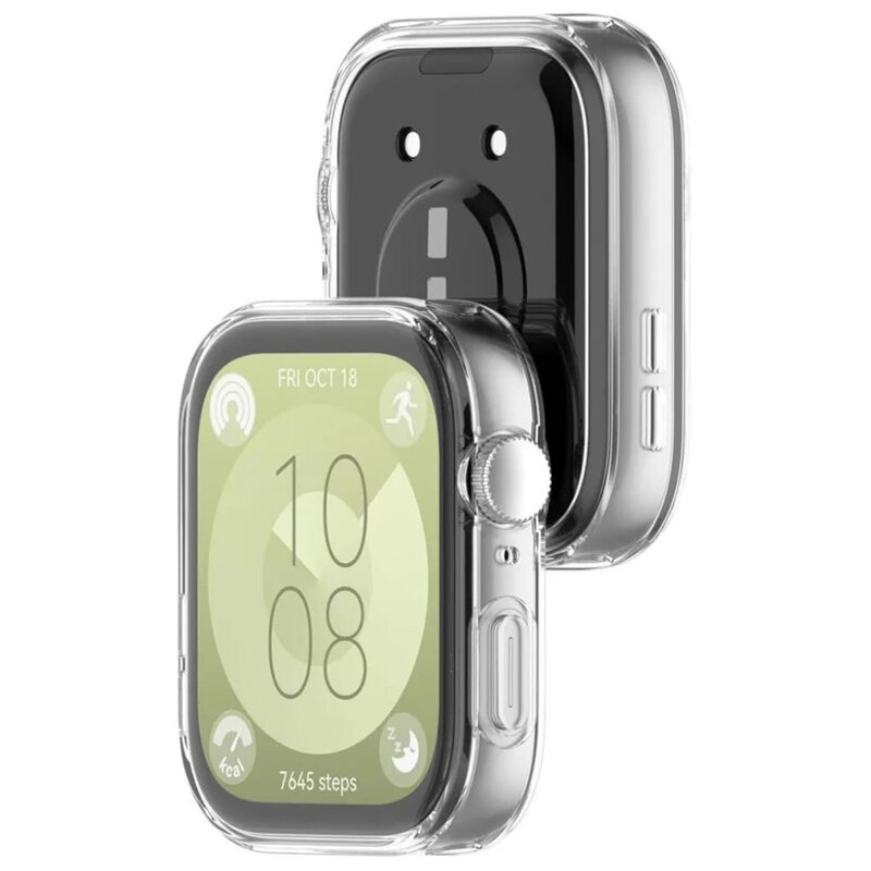 [Pachet 360°] Husa + folie Huawei Watch Fit 3 Techsuit Defense, transparenta