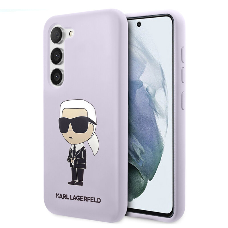 Husa Karl Lagerfeld Samsung Galaxy S23 Plus Silicone, Ikonik, mov, KLHCS23MSNIKBCU