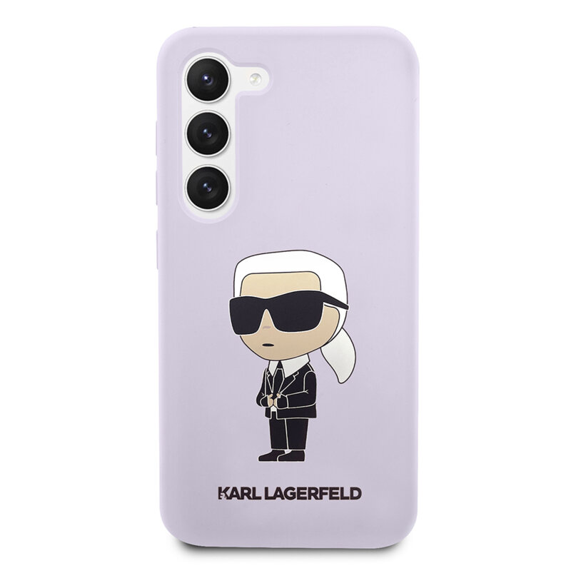 Husa Karl Lagerfeld Samsung Galaxy S23 Plus Silicone, Ikonik, mov, KLHCS23MSNIKBCU