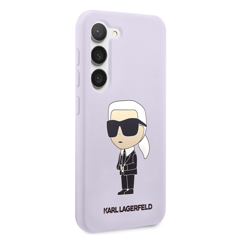 Husa Karl Lagerfeld Samsung Galaxy S23 Plus Silicone, Ikonik, mov, KLHCS23MSNIKBCU