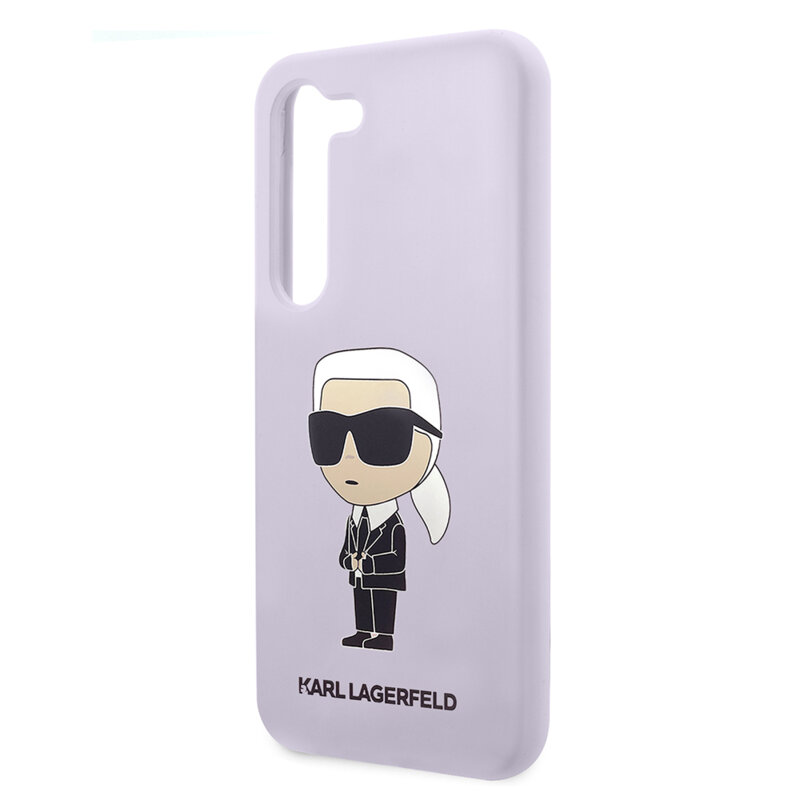 Husa Karl Lagerfeld Samsung Galaxy S23 Plus Silicone, Ikonik, mov, KLHCS23MSNIKBCU