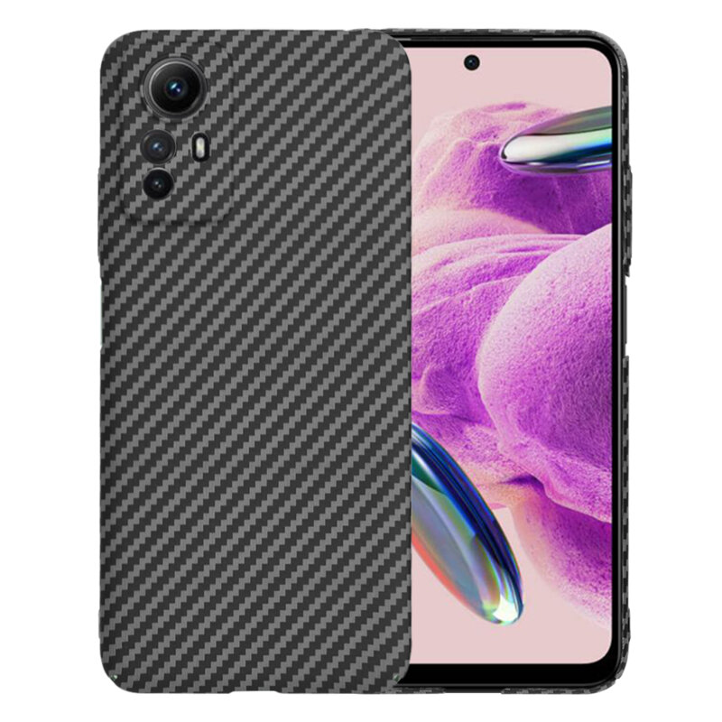 Husa Xiaomi Redmi Note 12S Techsuit Carbonite FiberShell, negru