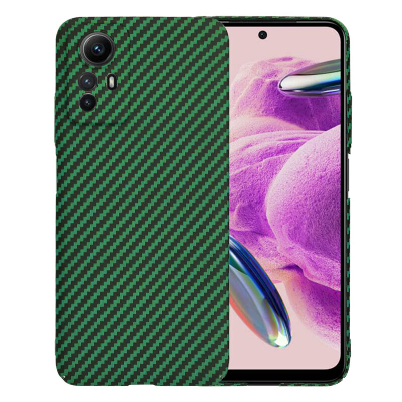 Husa Xiaomi Redmi Note 12S Techsuit Carbonite FiberShell, verde