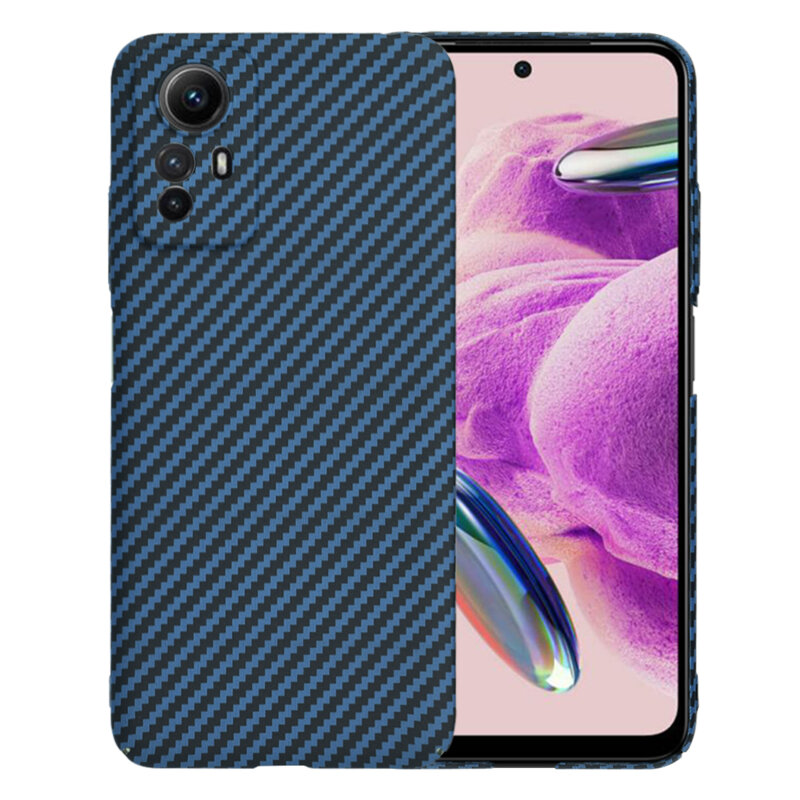 Husa Xiaomi Redmi Note 12S Techsuit Carbonite FiberShell, cyan
