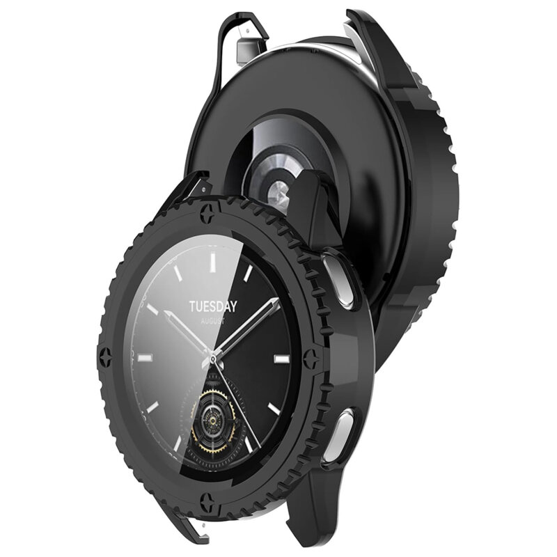 [Pachet 360°] Husa + folie Xiaomi Watch S3 Techsuit Defense, negru