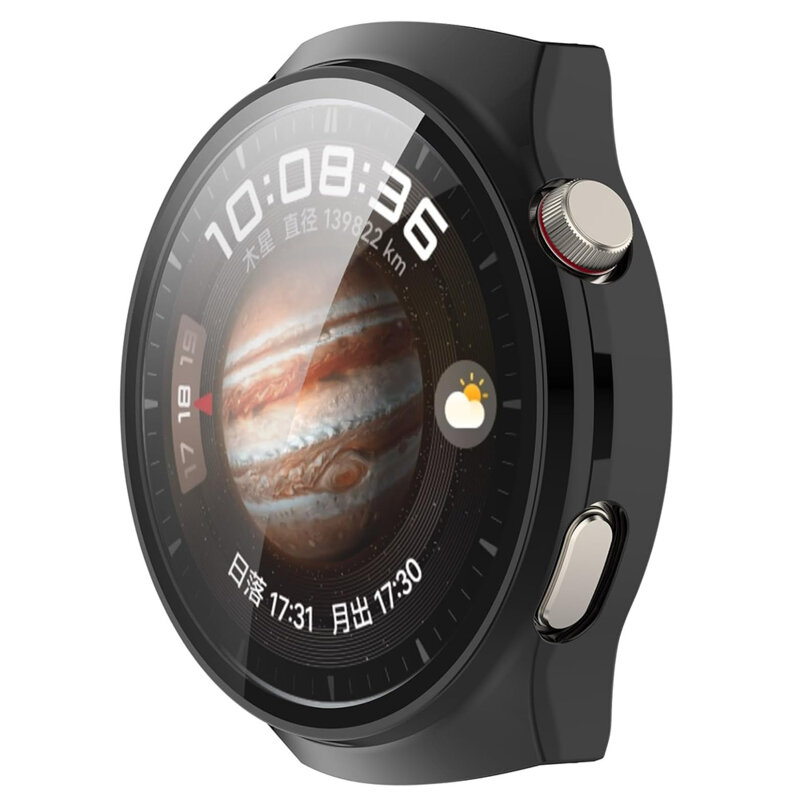 [Pachet 360°] Husa + folie Huawei Watch 4 Pro Techsuit Defense, negru