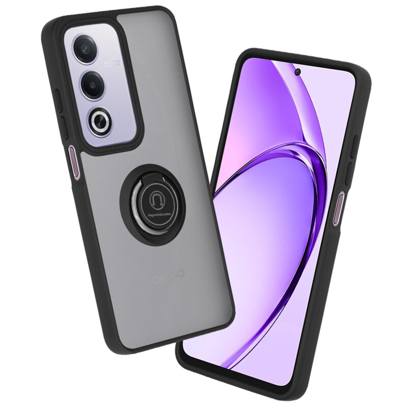 Husa Oppo A80 5G Techsuit Glinth cu inel suport stand magnetic, negru