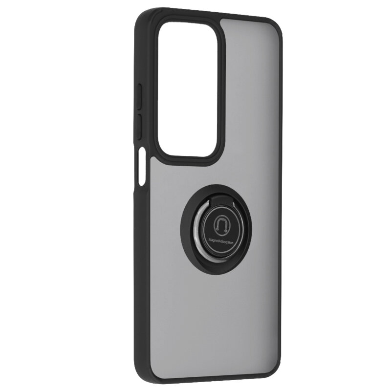 Husa Oppo A80 5G Techsuit Glinth cu inel suport stand magnetic, negru