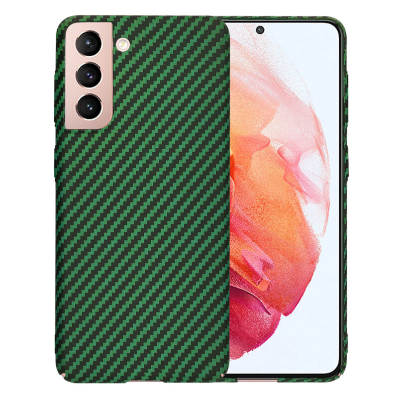Husa Samsung Galaxy S21 5G Techsuit Carbonite FiberShell, verde
